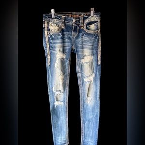 ROCK REVIVAL Mid-Rise Skinny Stretch Jean Sz 25